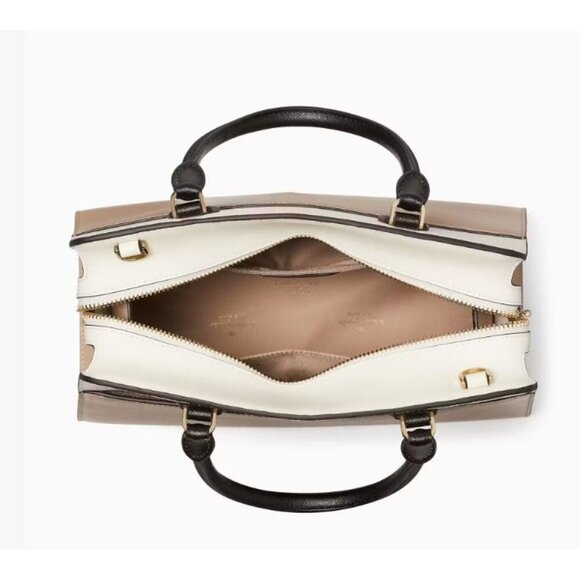 Kate Spade Womens Hazelnut Leather Madison Zip Medium Satchel Handbag New - Picture 6 of 9